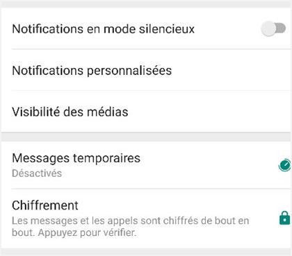 Whatsapp Compte Conversation Chiffrement